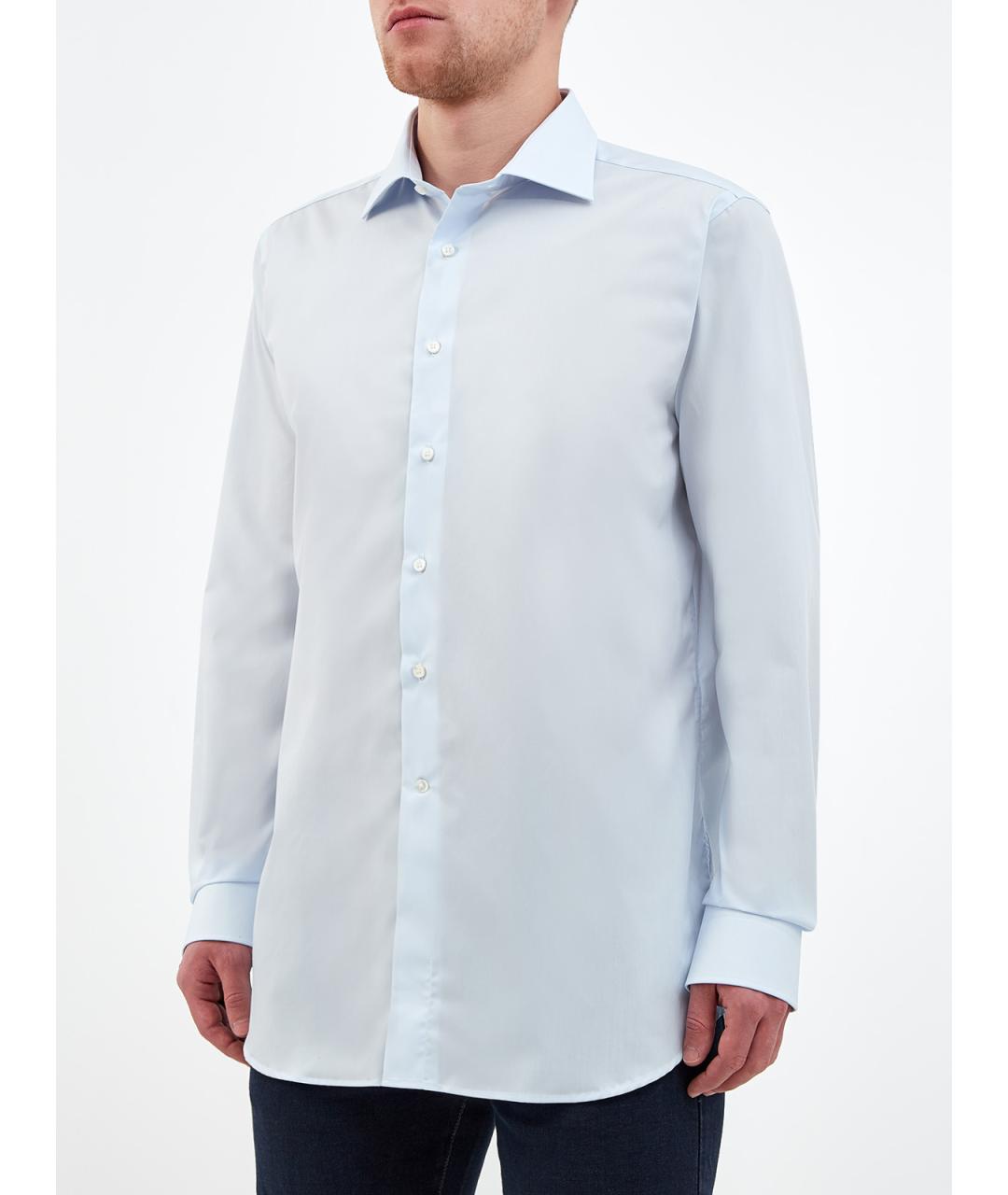 CANALI Голубая хлопковая кэжуал рубашка, фото 3