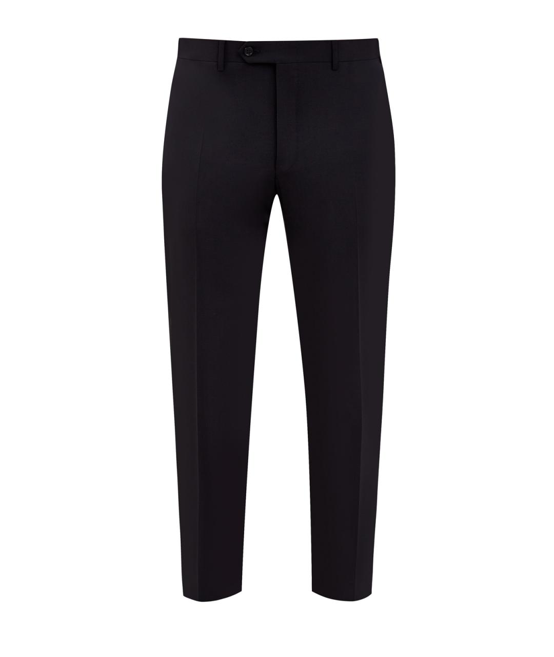 CANALI Черные шерстяные повседневные брюки, фото 1