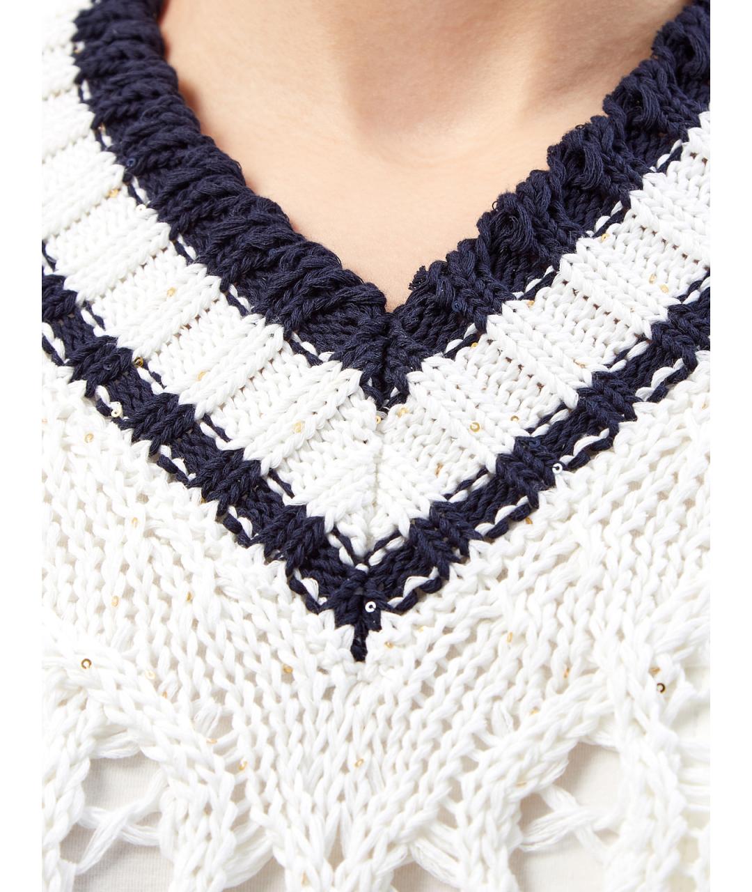 LORENA ANTONIAZZI Белый хлопковый джемпер / свитер, фото 5