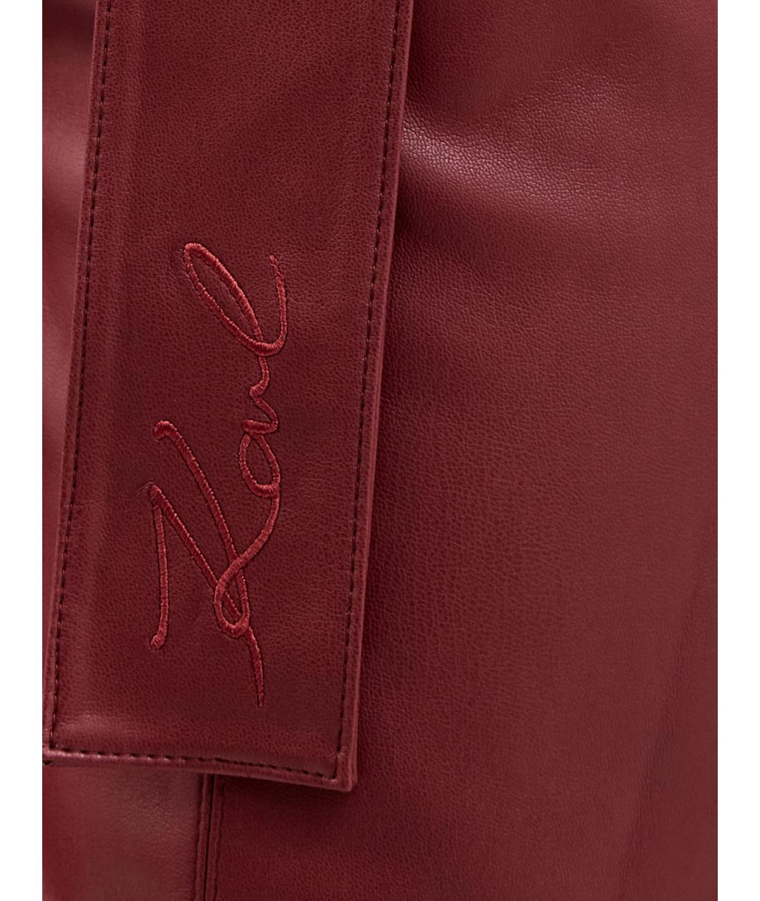 KARL LAGERFELD Красные прямые брюки, фото 5