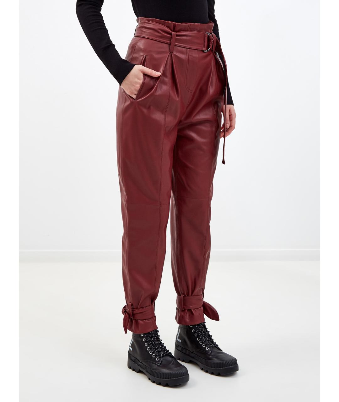 KARL LAGERFELD Красные прямые брюки, фото 3