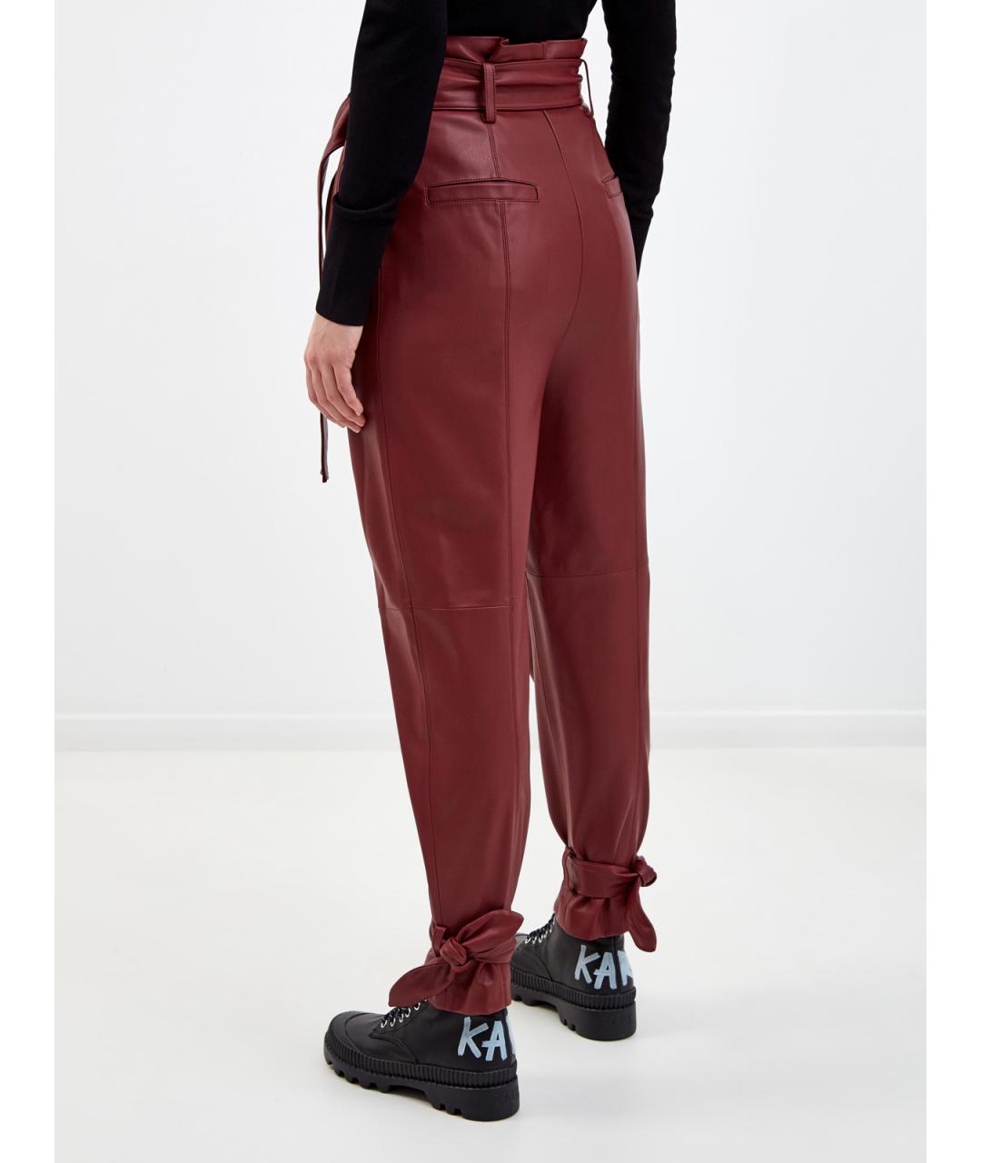 KARL LAGERFELD Красные прямые брюки, фото 4