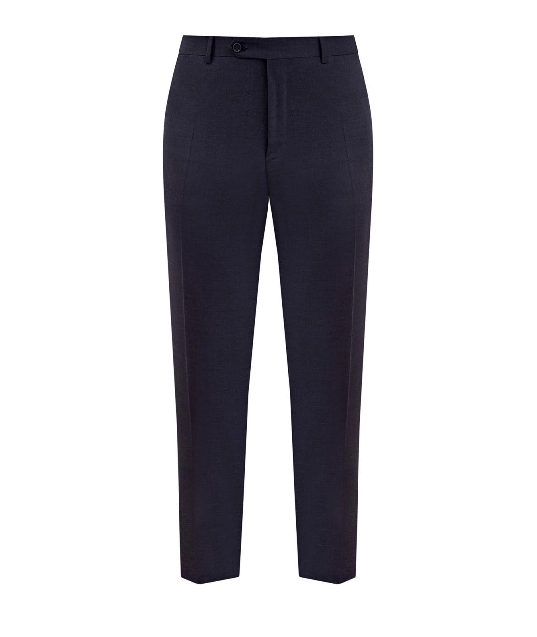 CANALI Темно-синие шерстяные повседневные брюки, фото 1