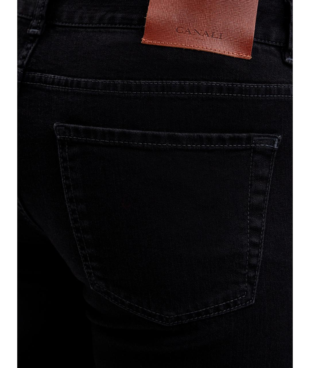 CANALI Черные хлопковые джинсы скинни, фото 6
