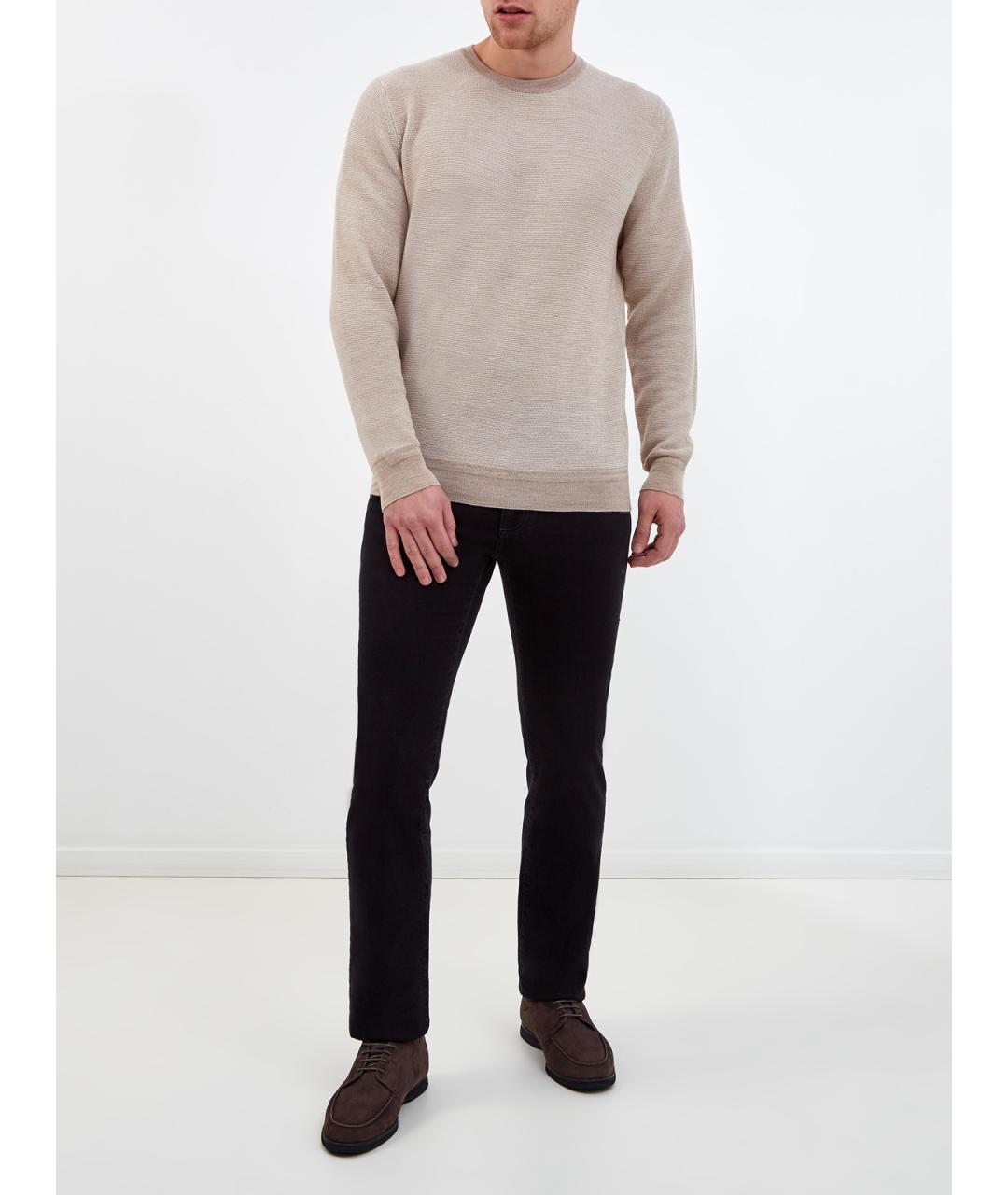 CANALI Черные хлопковые джинсы скинни, фото 2