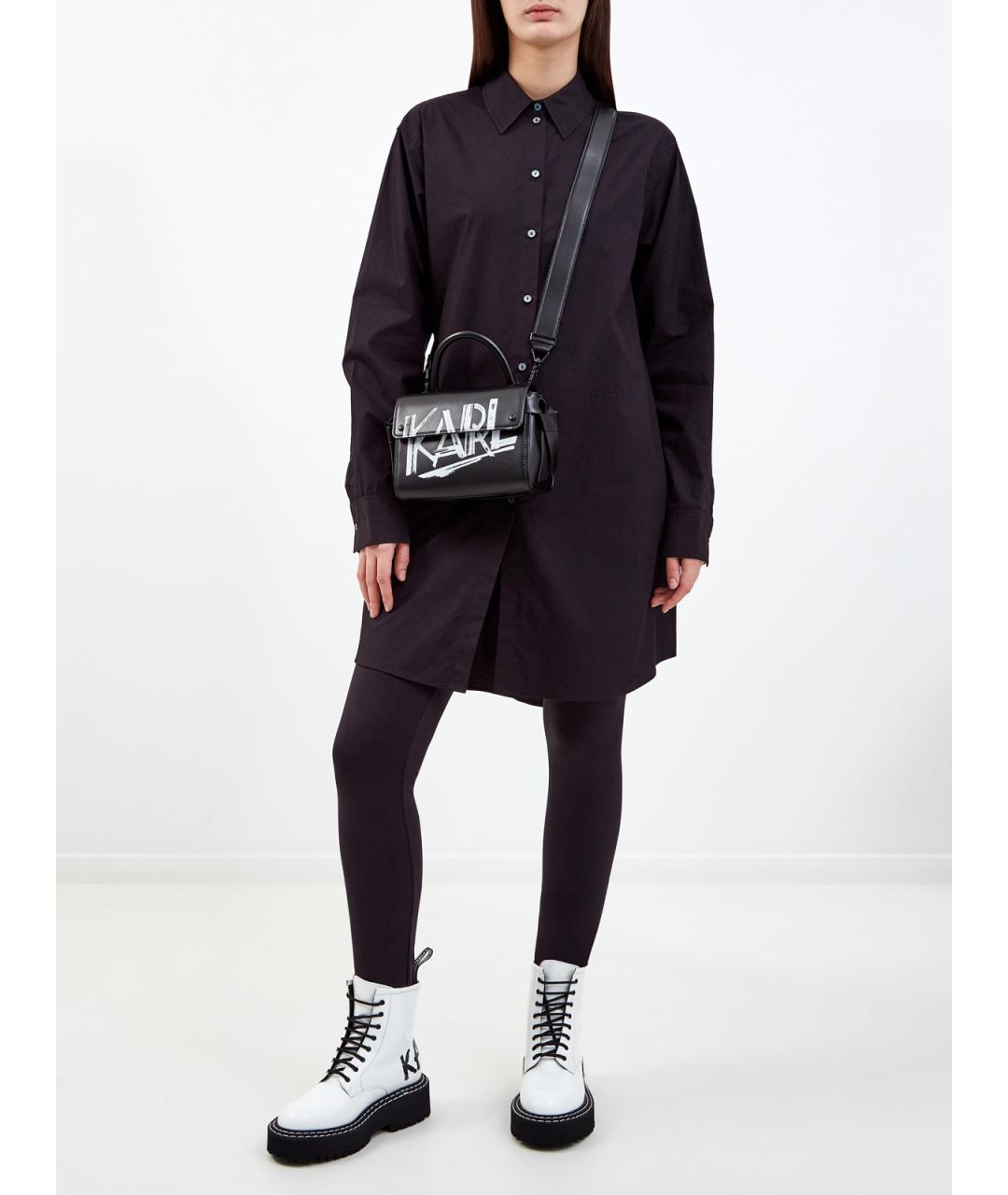 KARL LAGERFELD Черная хлопковая рубашка, фото 2