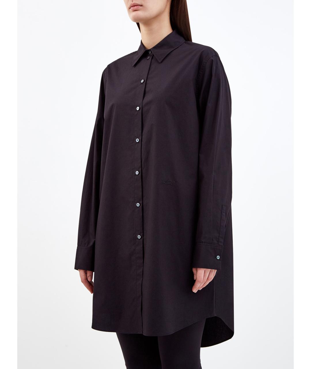 KARL LAGERFELD Черная хлопковая рубашка, фото 3