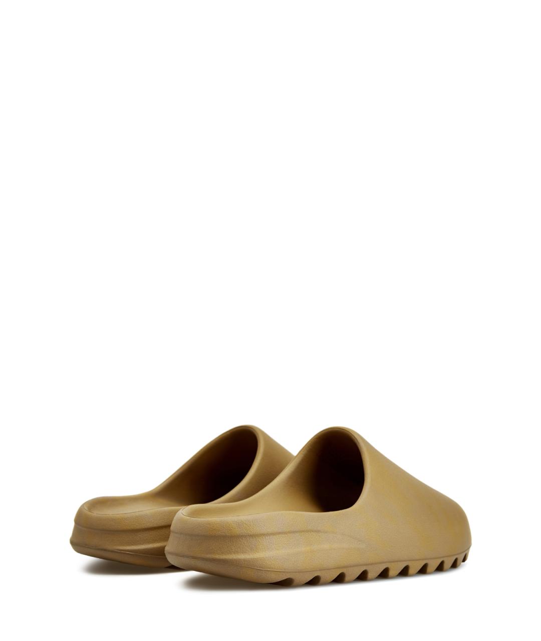 ADIDAS YEEZY Коричневые резиновые шлепанцы, фото 3