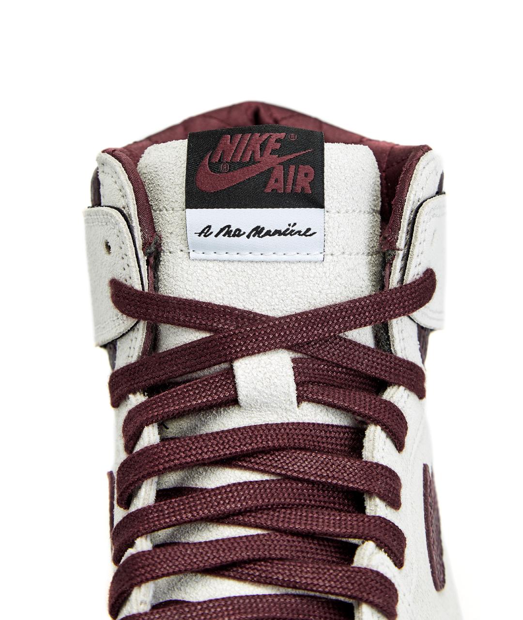 JORDAN Бежевые кожаные высокие кроссовки / кеды, фото 6