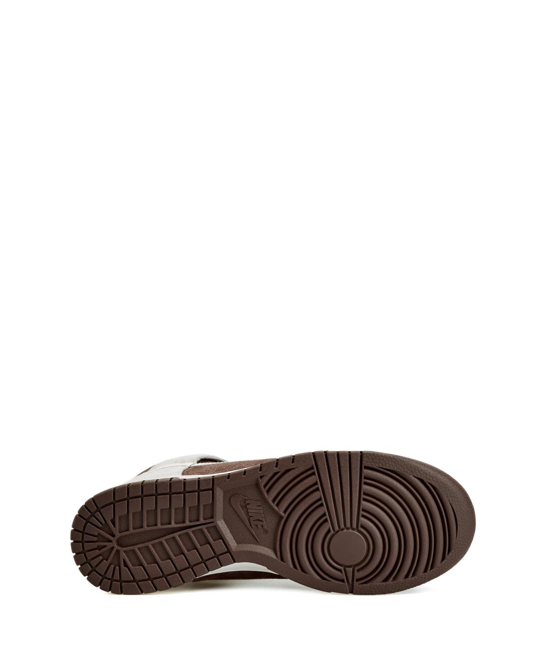 NIKE Коричневые замшевые высокие кроссовки / кеды, фото 4