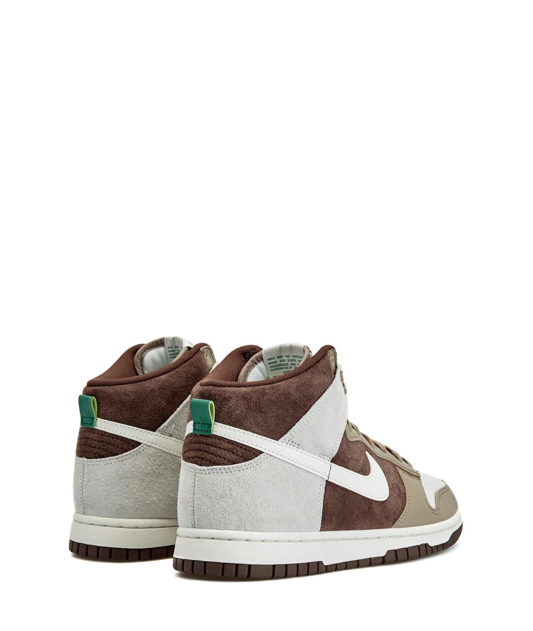 NIKE Коричневые замшевые высокие кроссовки / кеды, фото 3