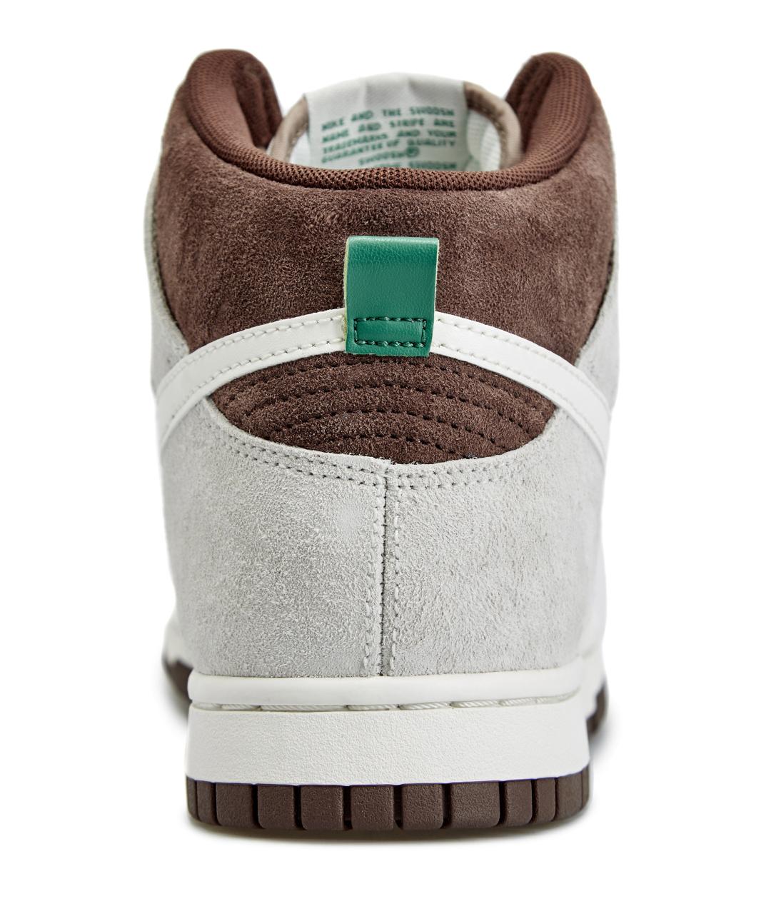 NIKE Коричневые замшевые высокие кроссовки / кеды, фото 6