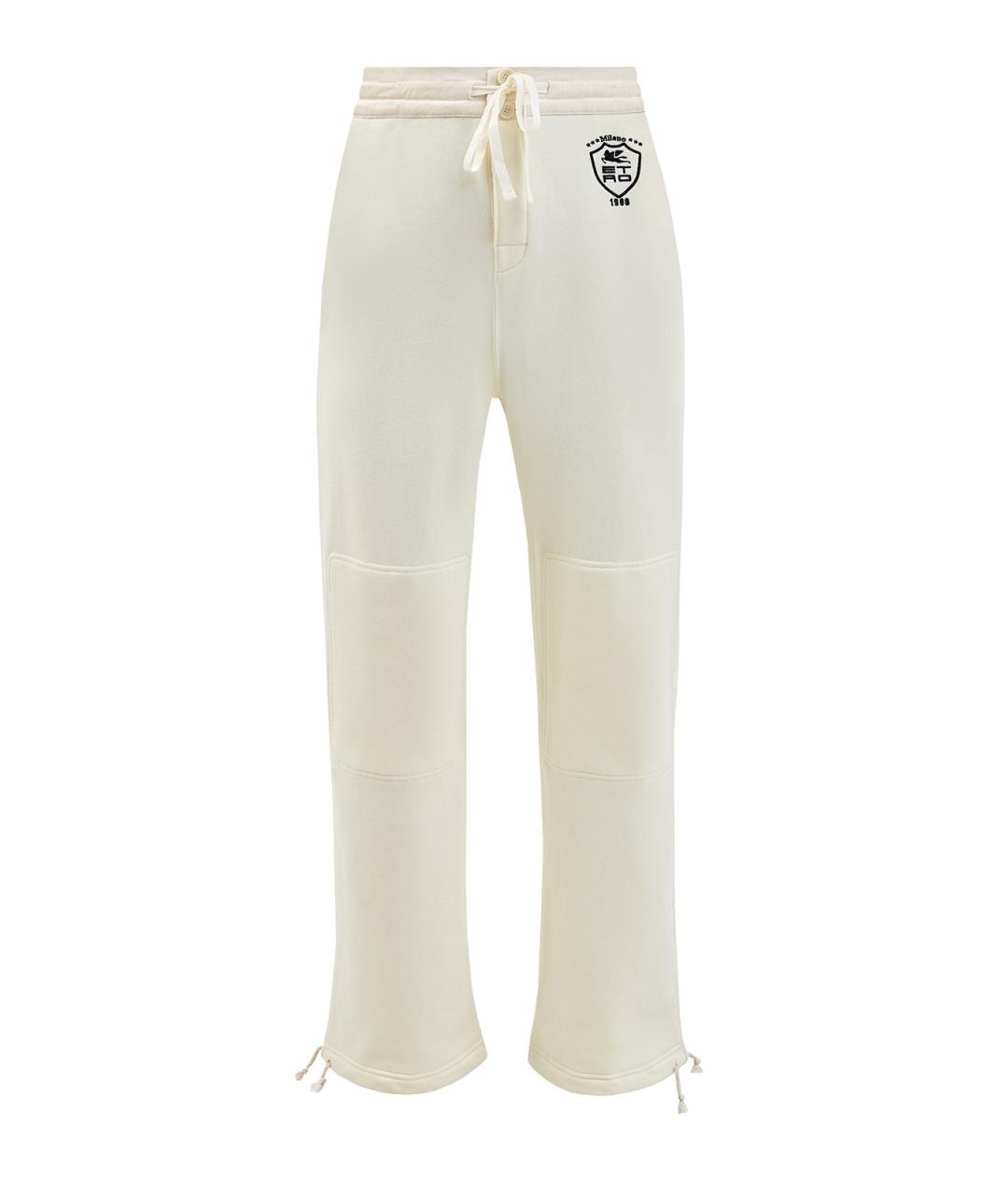 ETRO Бежевые хлопковые прямые брюки, фото 1