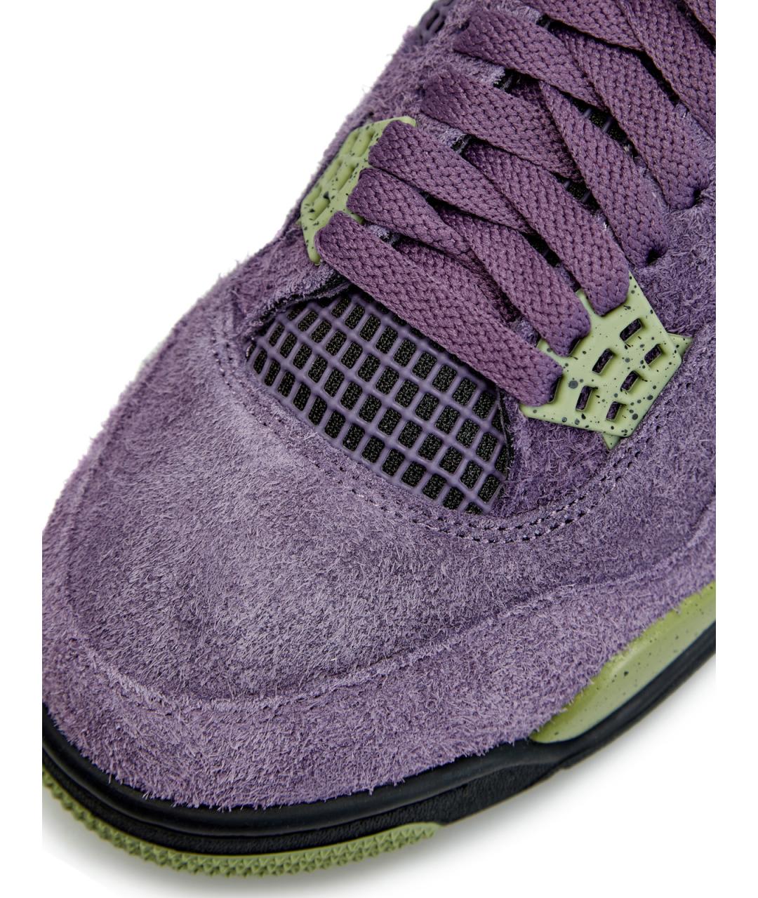 JORDAN Фиолетовые замшевые высокие кроссовки / кеды, фото 4