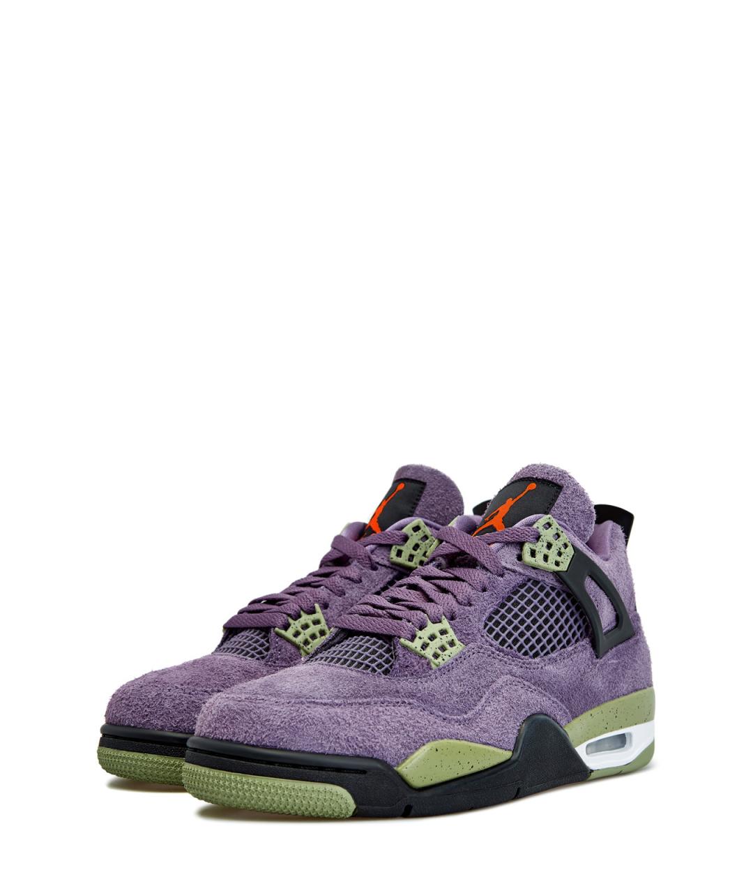 JORDAN Фиолетовые замшевые высокие кроссовки / кеды, фото 2