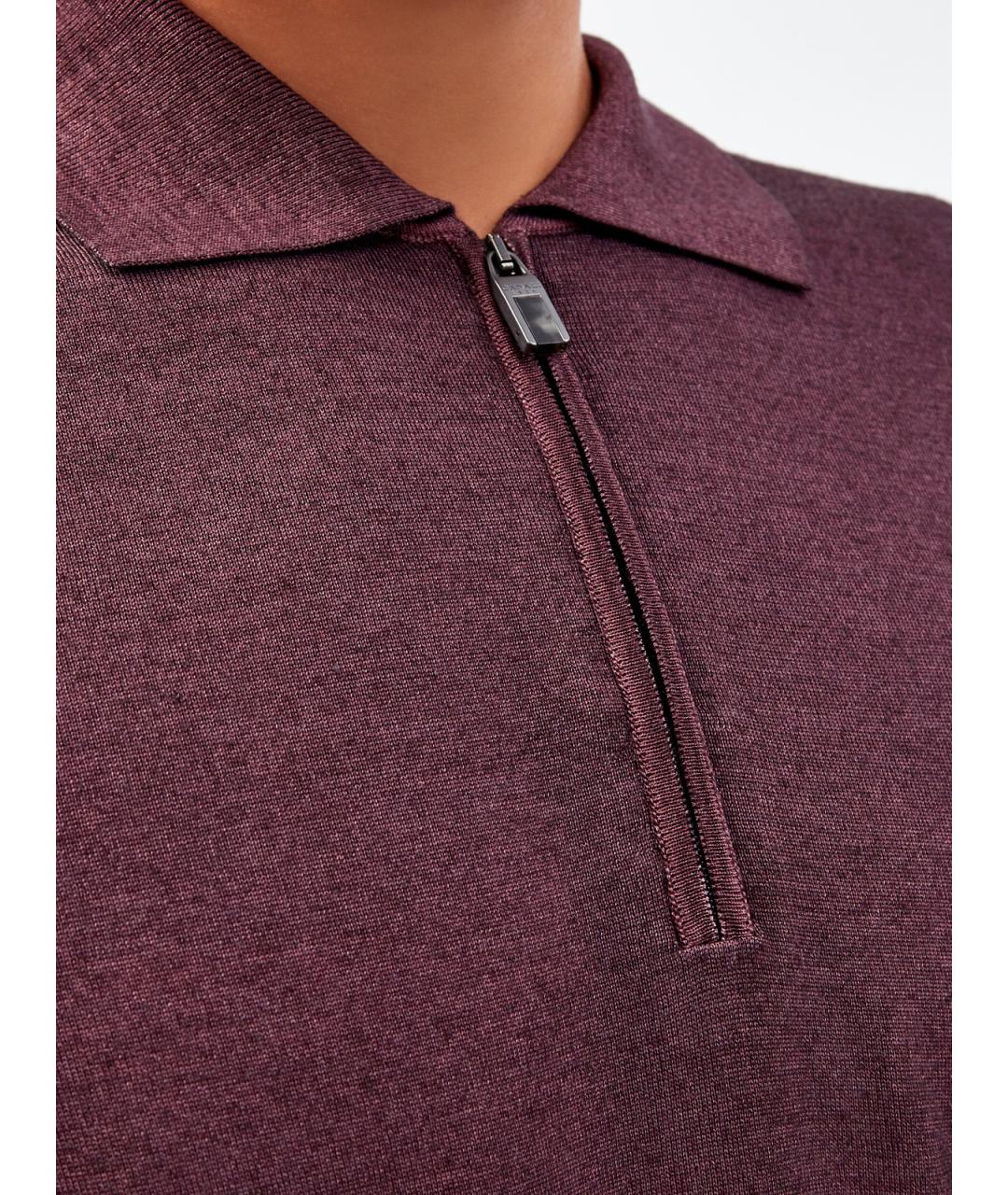 CANALI Фиолетовое поло с длинным рукавом, фото 5