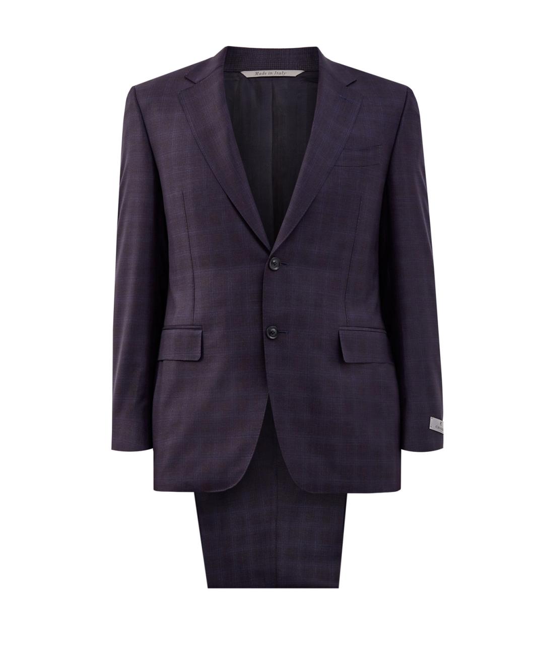 CANALI Фиолетовый классический костюм, фото 1
