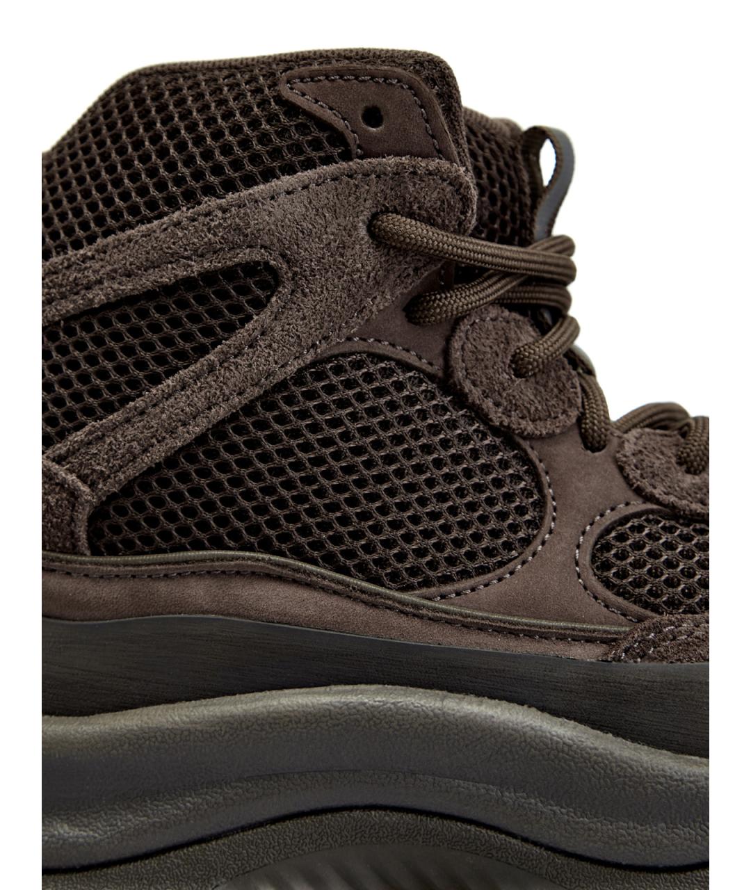 ADIDAS YEEZY Коричневые текстильные низкие ботинки, фото 5