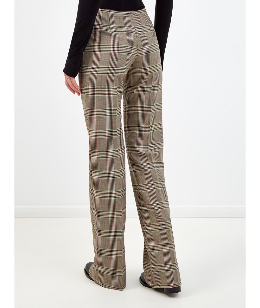 ETRO Коричневые шерстяные прямые брюки, фото 4