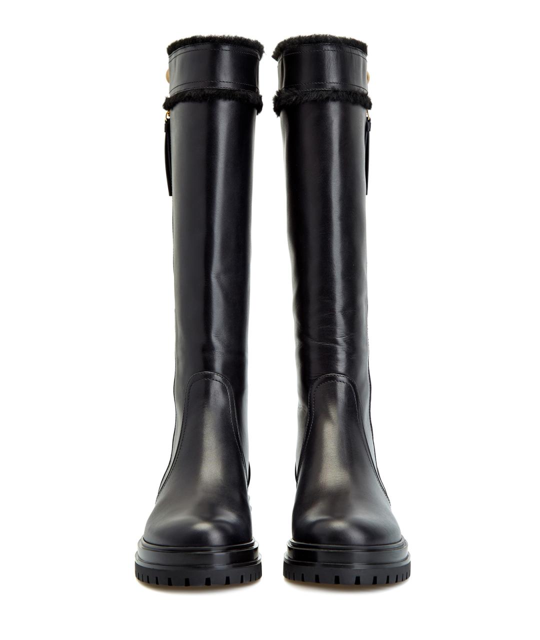 GIANVITO ROSSI Черные кожаные сапоги, фото 5