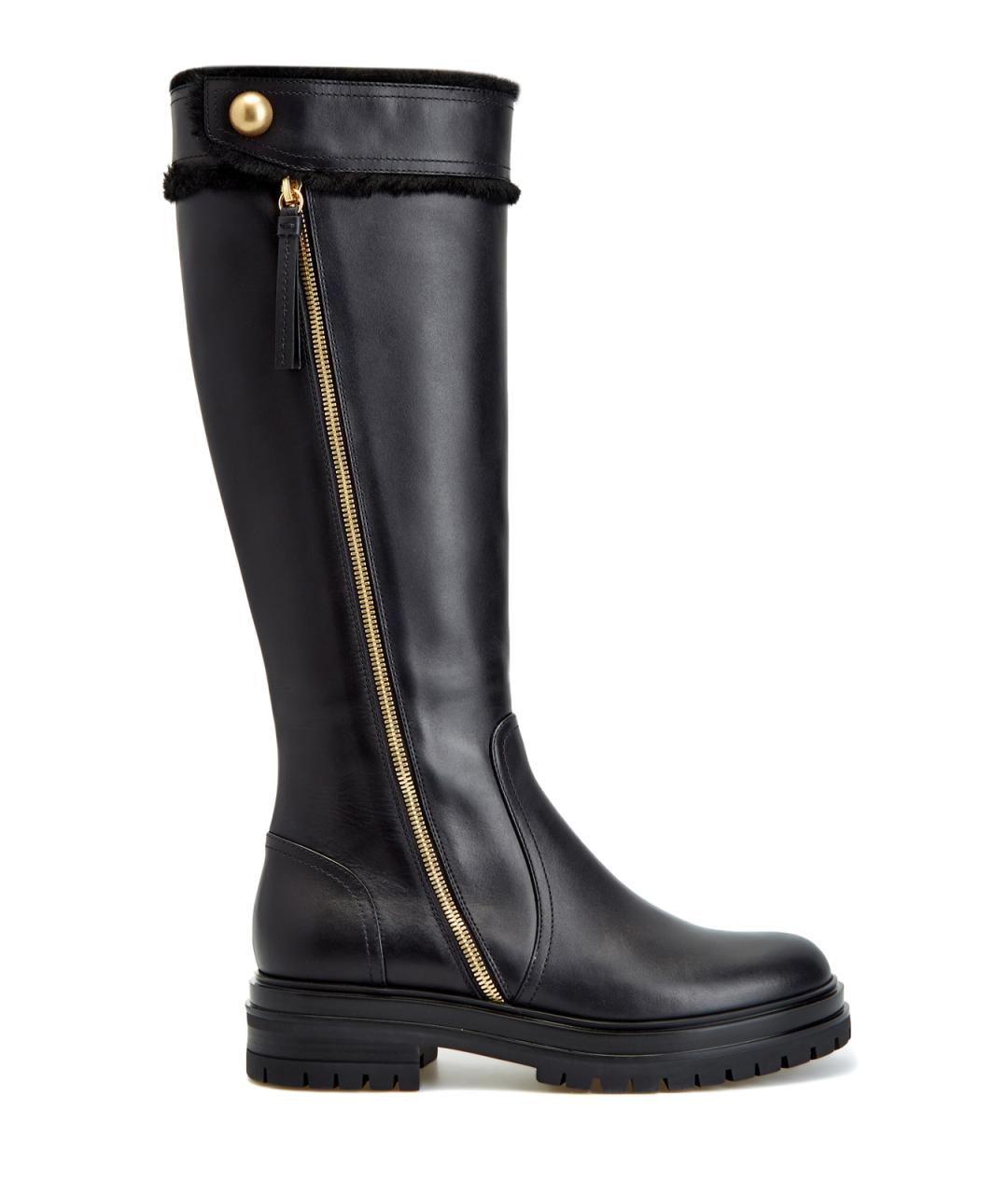 GIANVITO ROSSI Черные кожаные сапоги, фото 1