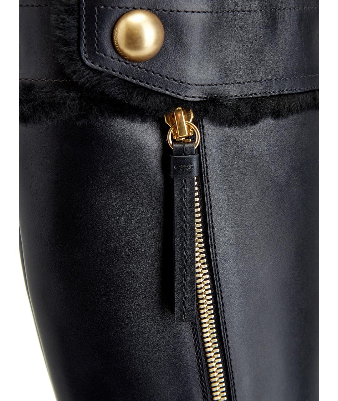 GIANVITO ROSSI Черные кожаные сапоги, фото 6