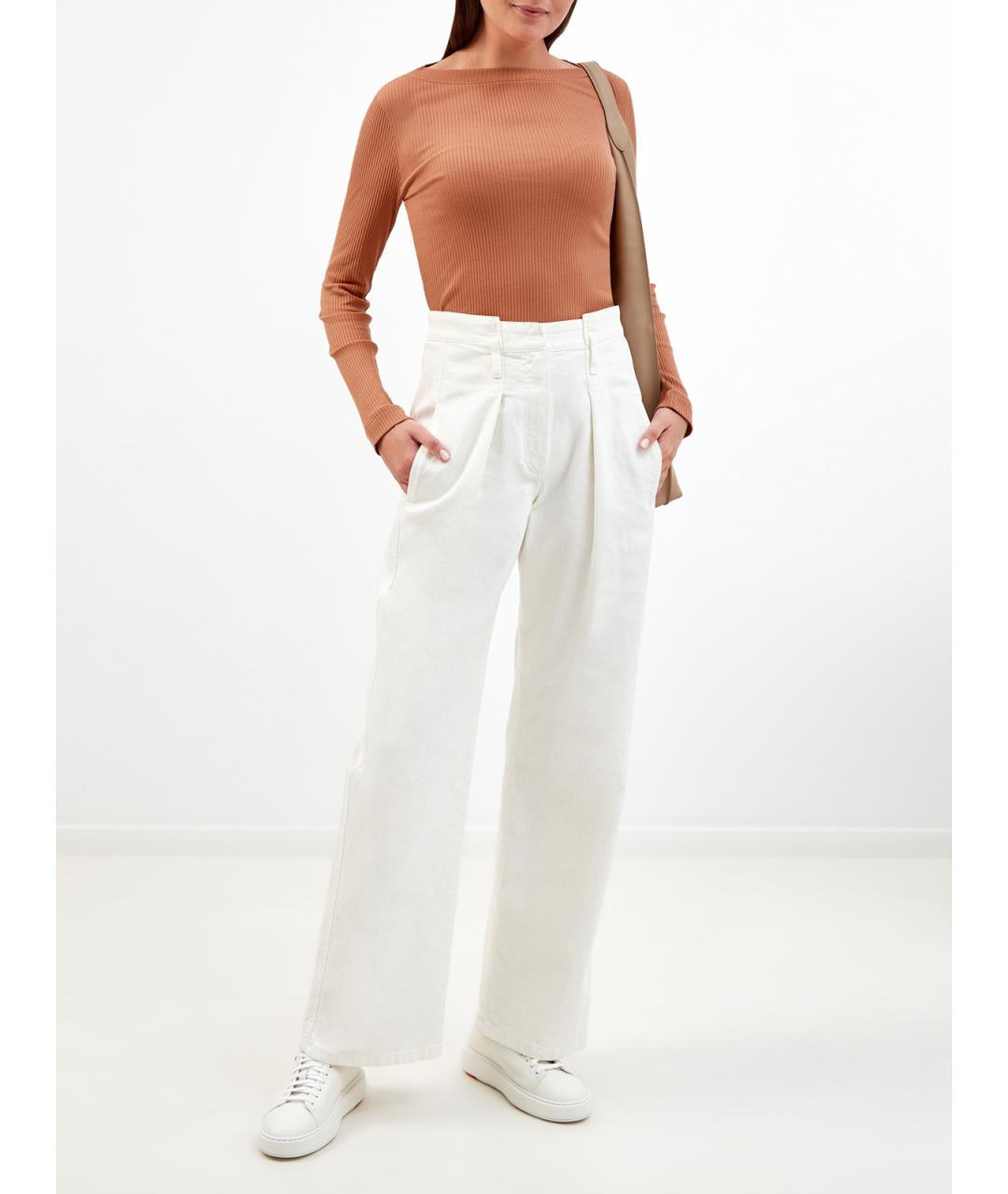 BRUNELLO CUCINELLI Оранжевый хлопковый джемпер / свитер, фото 2