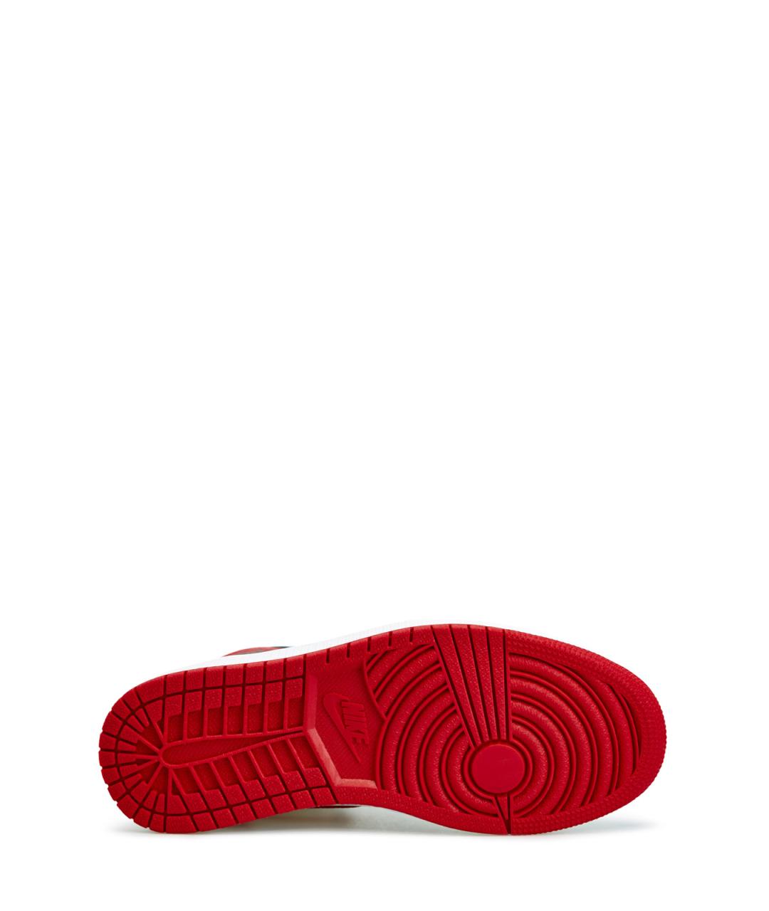 JORDAN Красные кожаные высокие кроссовки / кеды, фото 4