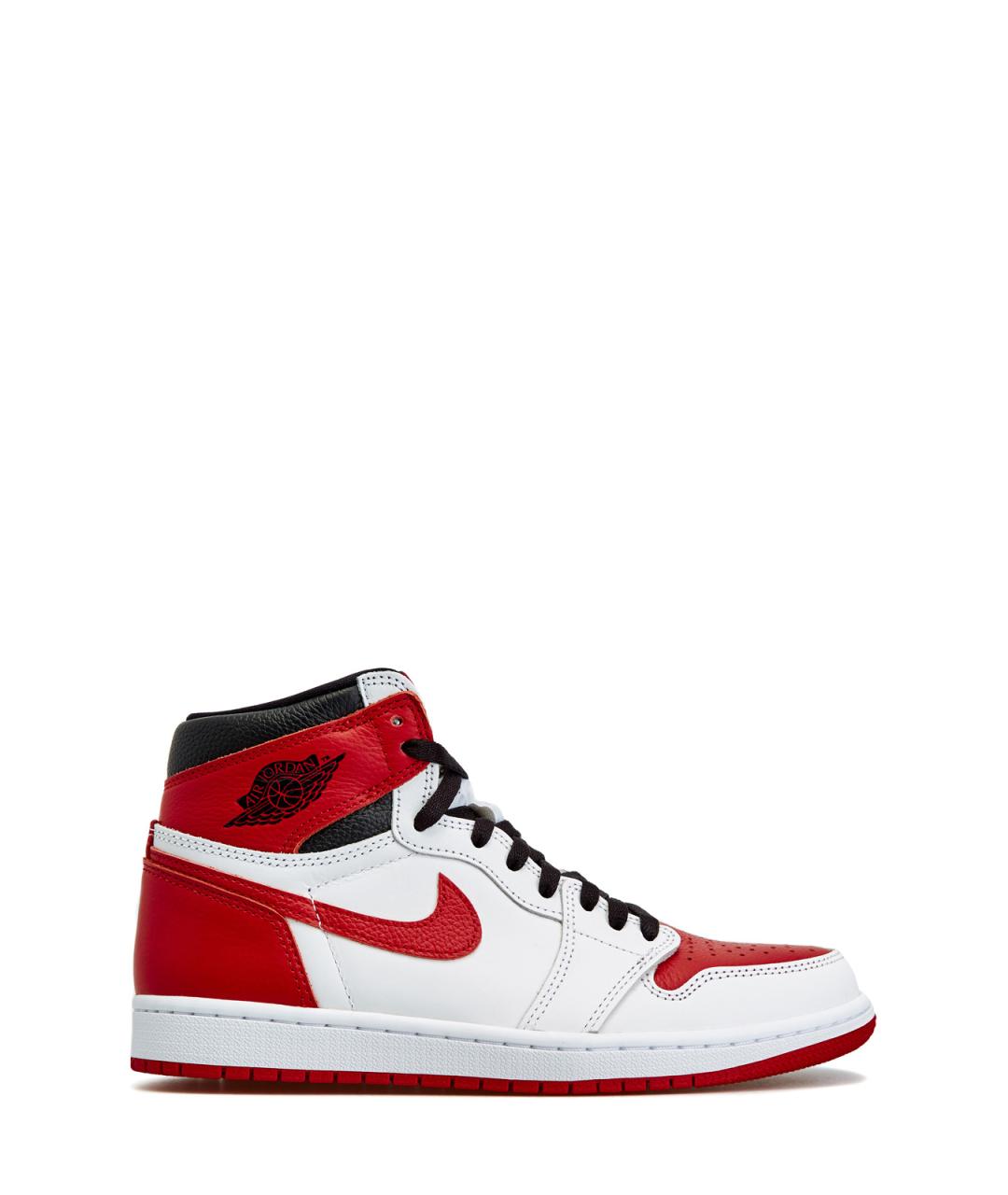 JORDAN Красные кожаные высокие кроссовки / кеды, фото 1