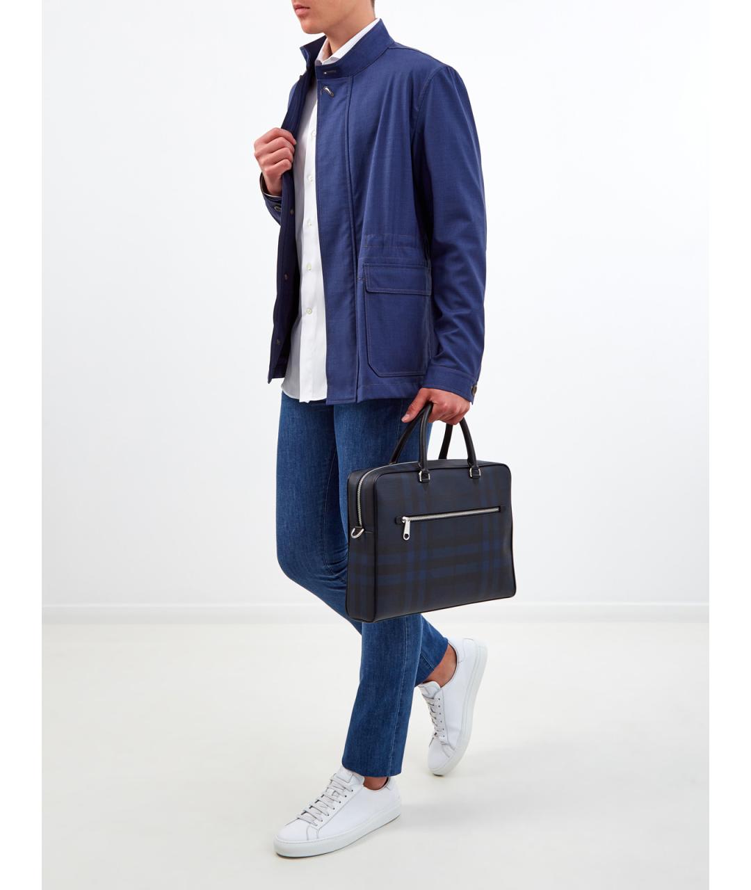 CANALI Синяя шерстяная куртка, фото 2