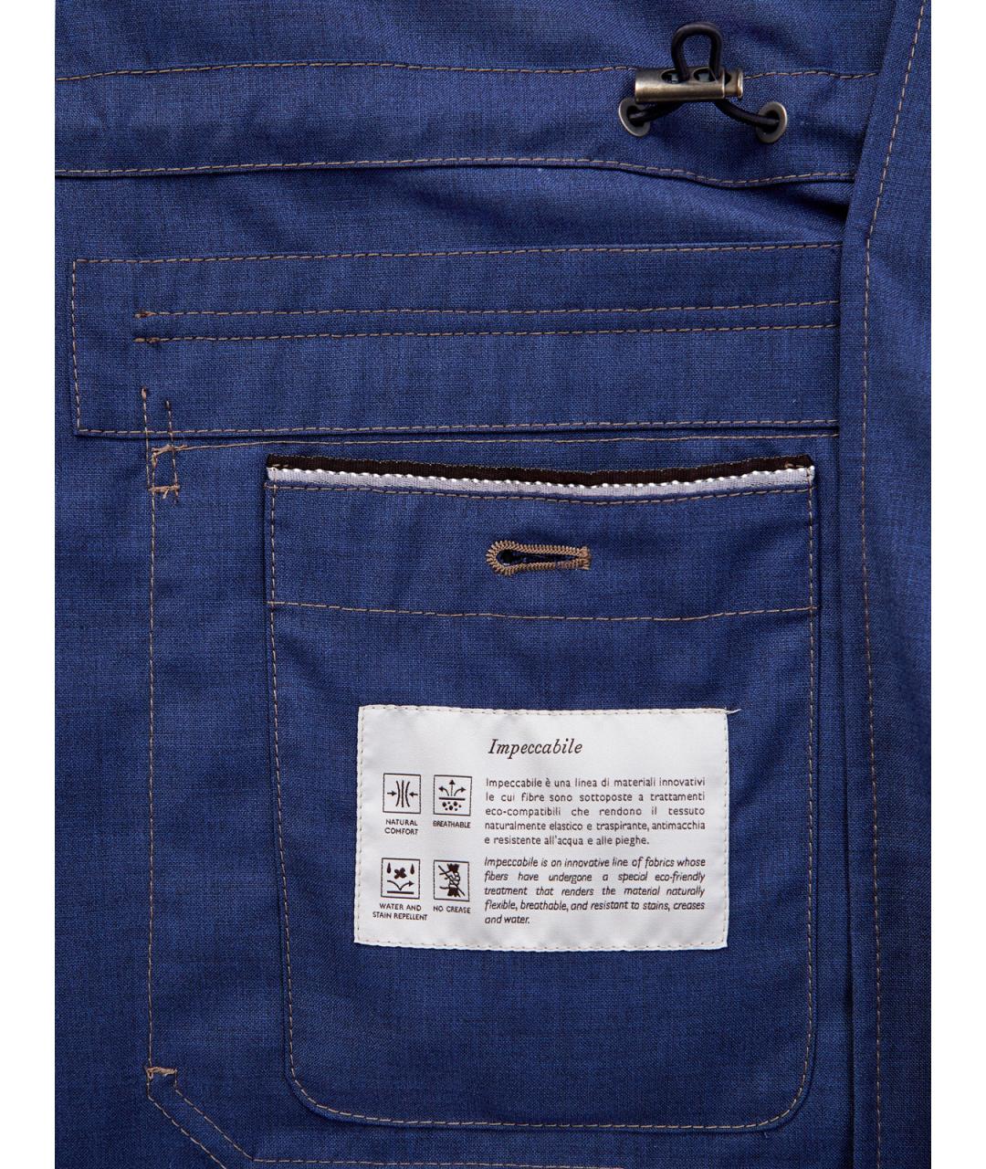 CANALI Синяя шерстяная куртка, фото 6