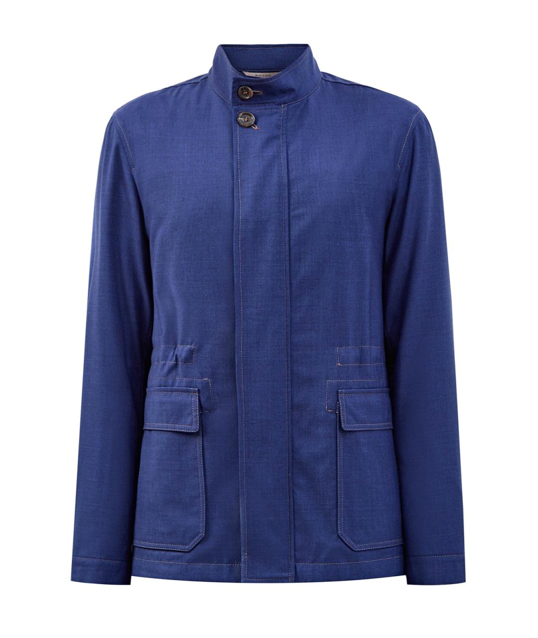 CANALI Синяя шерстяная куртка, фото 1