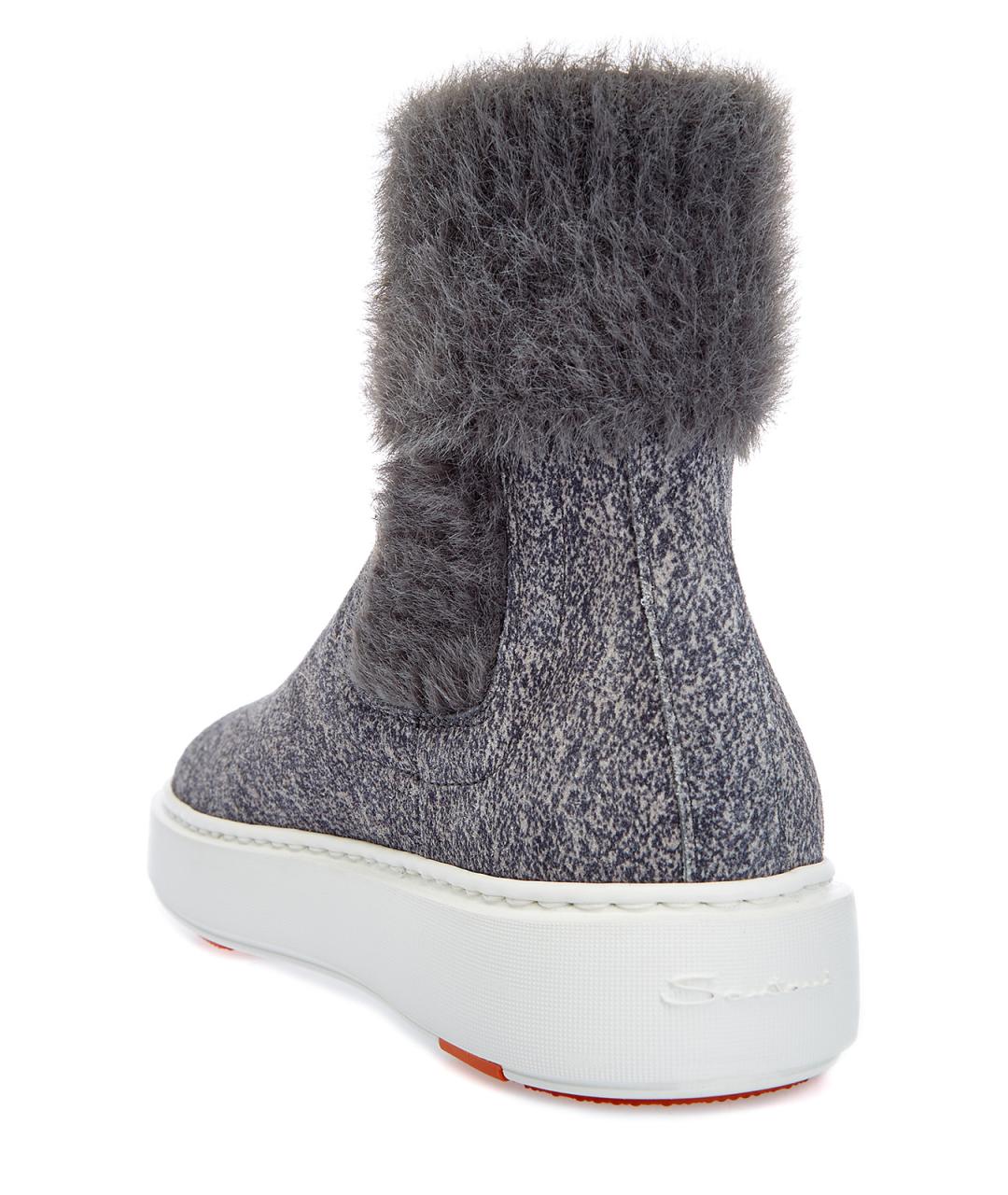 SANTONI Серые полусапоги, фото 4