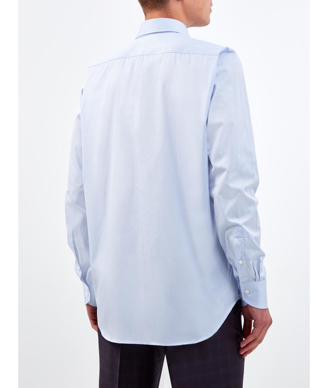 CANALI Голубая хлопковая кэжуал рубашка, фото 4