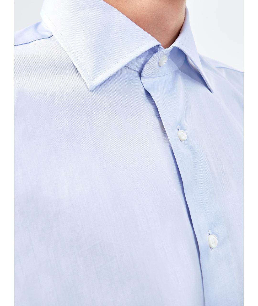 CANALI Голубая хлопковая кэжуал рубашка, фото 5