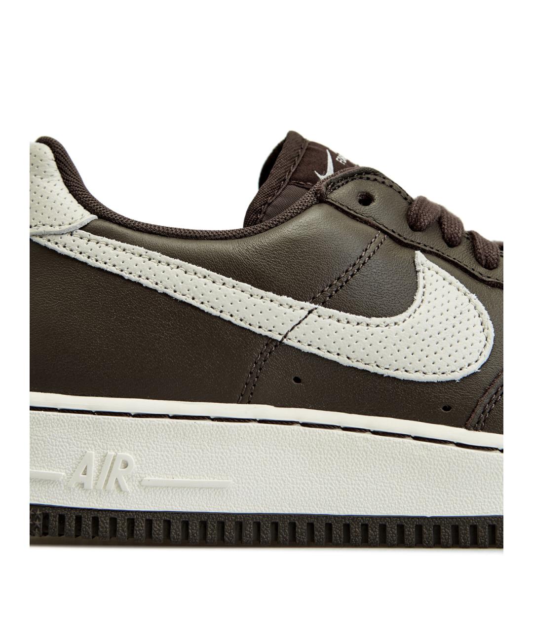 NIKE Коричневые кожаные низкие кроссовки / кеды, фото 5