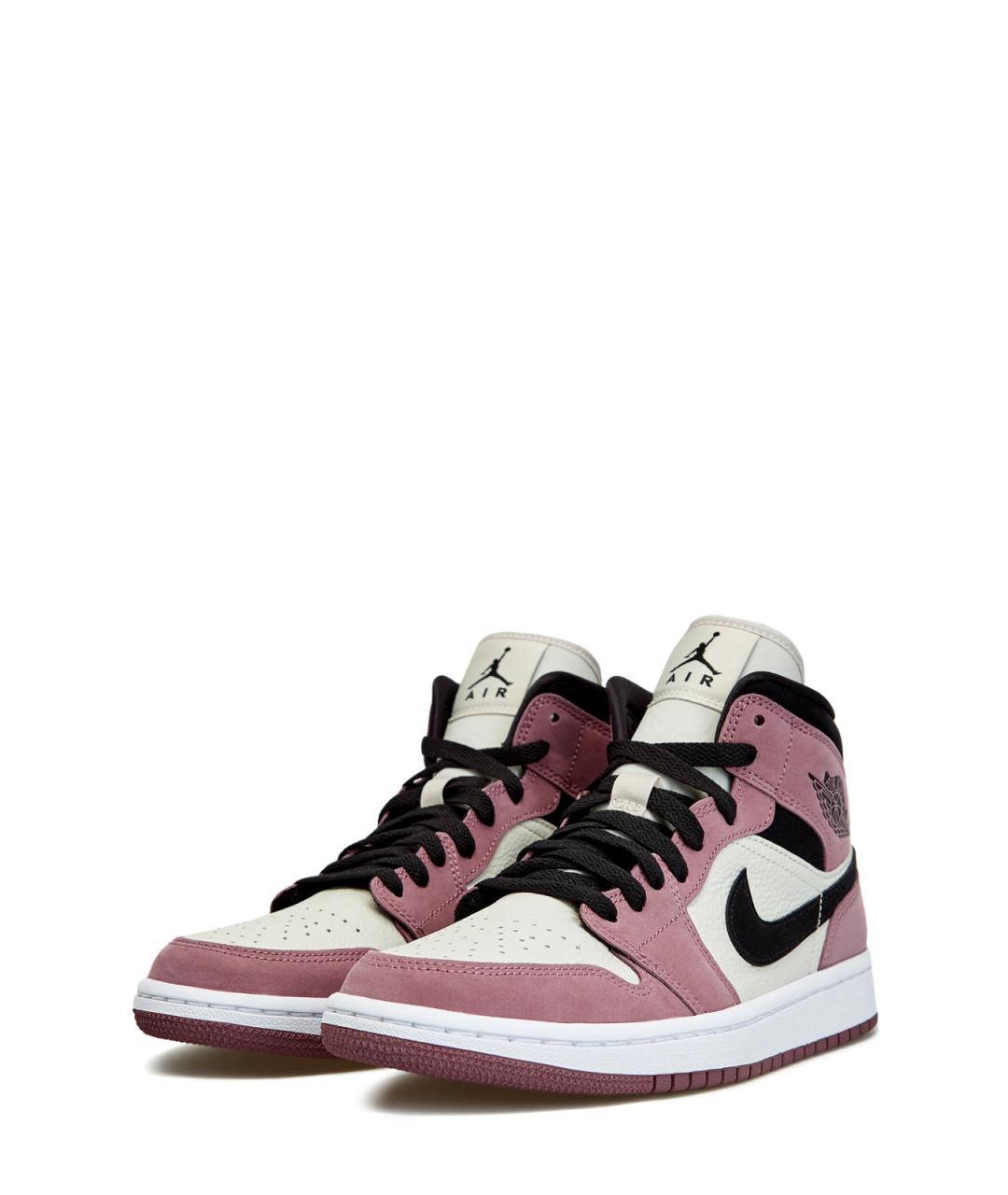 JORDAN Фиолетовые нубуковые высокие кроссовки / кеды, фото 2