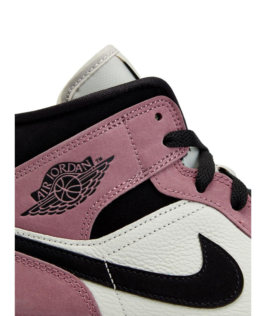 JORDAN Фиолетовые нубуковые высокие кроссовки / кеды, фото 4