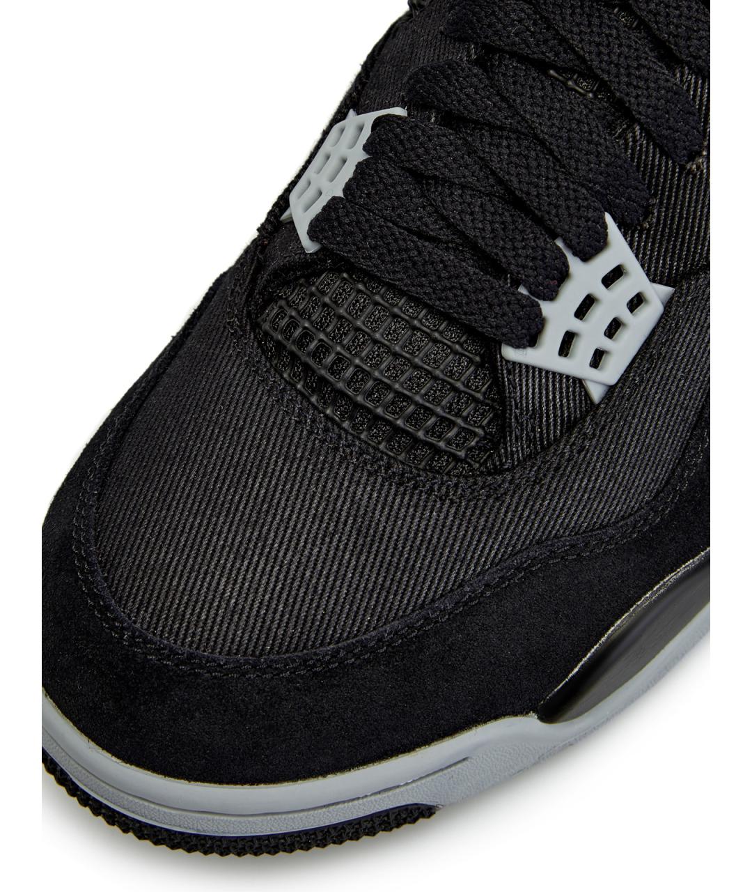 JORDAN Черные текстильные низкие кроссовки / кеды, фото 4