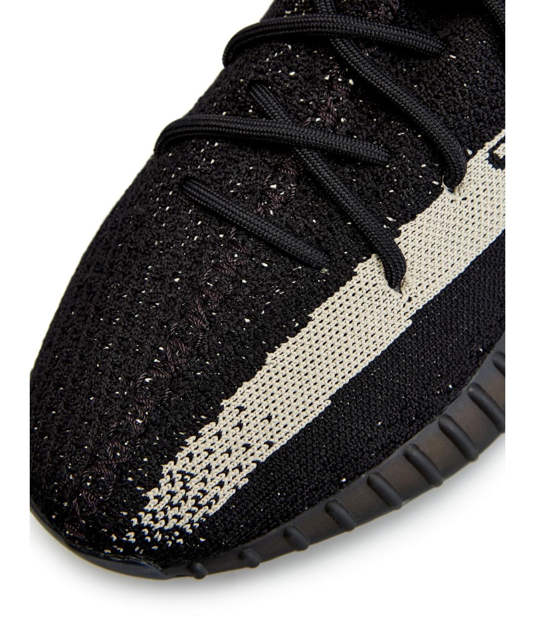 YEEZY Черные текстильные низкие кроссовки / кеды, фото 4