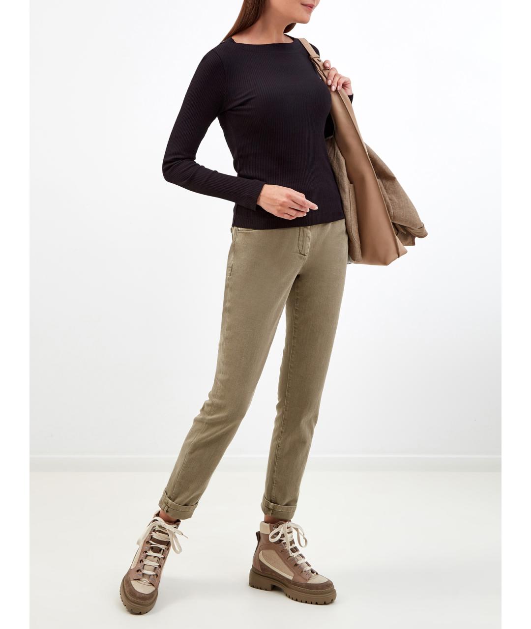 BRUNELLO CUCINELLI Черный хлопковый джемпер / свитер, фото 2