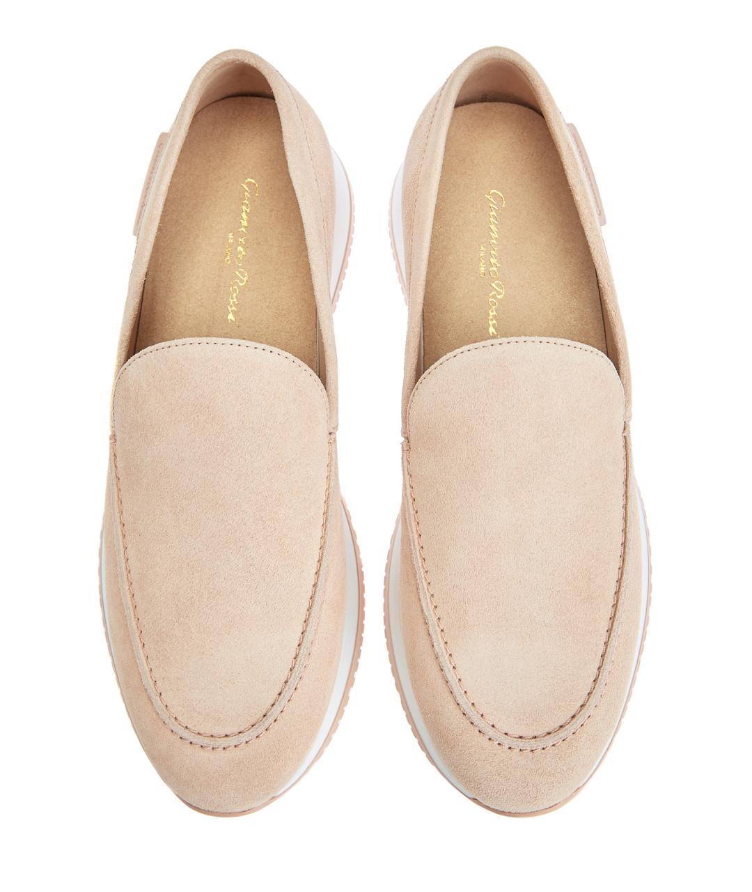 GIANVITO ROSSI Бежевые замшевые лоферы, фото 4