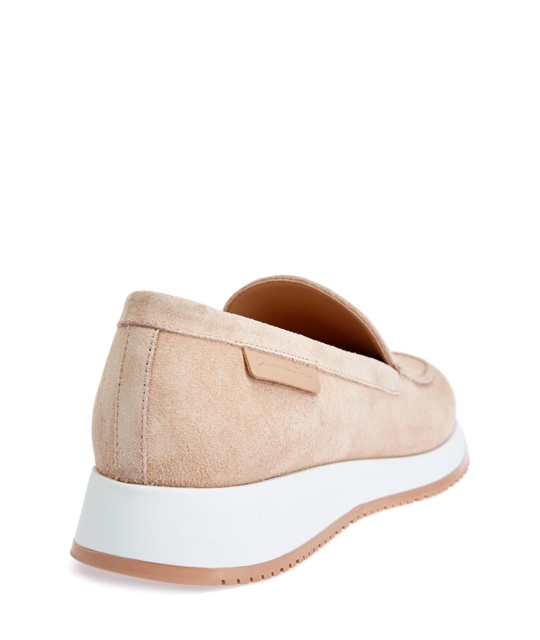 GIANVITO ROSSI Бежевые замшевые лоферы, фото 3