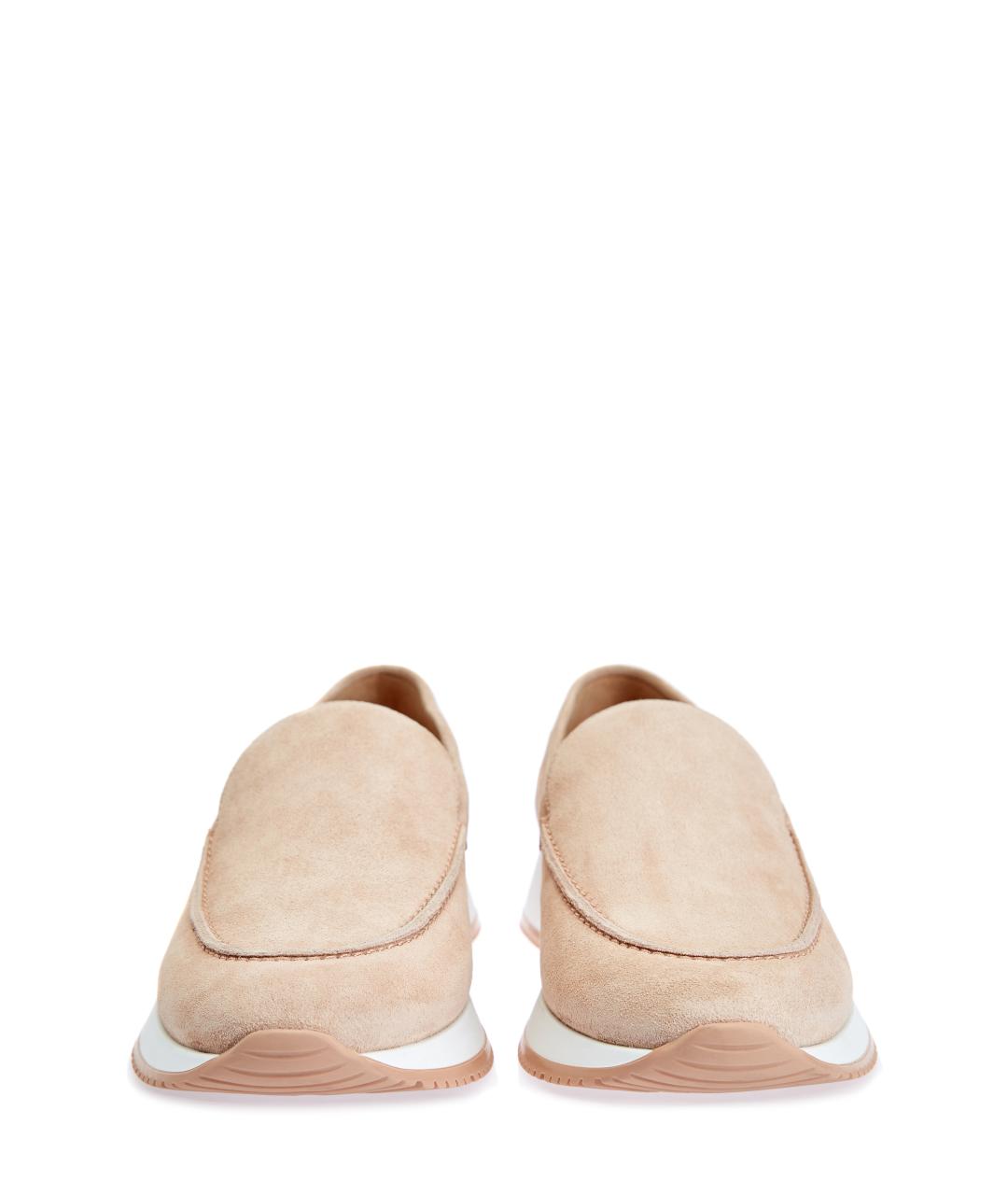 GIANVITO ROSSI Бежевые замшевые лоферы, фото 5