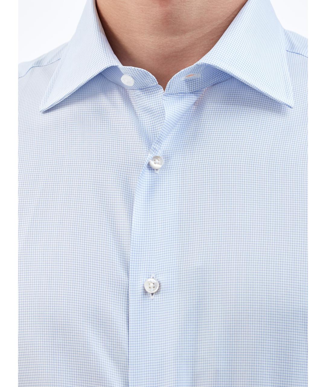 CANALI Голубая хлопковая кэжуал рубашка, фото 5