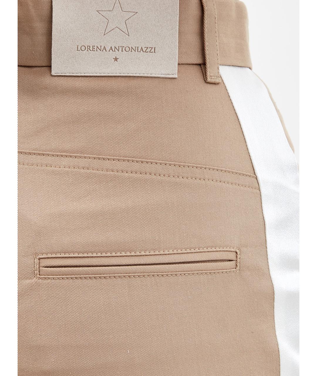LORENA ANTONIAZZI Коричневые хлопковые брюки узкие, фото 5