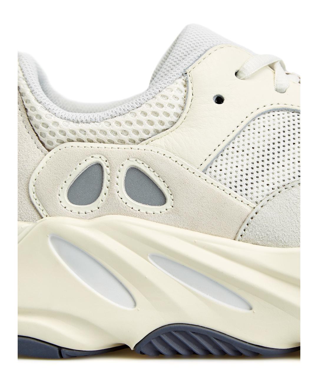 ADIDAS YEEZY Белые текстильные низкие кроссовки / кеды, фото 5