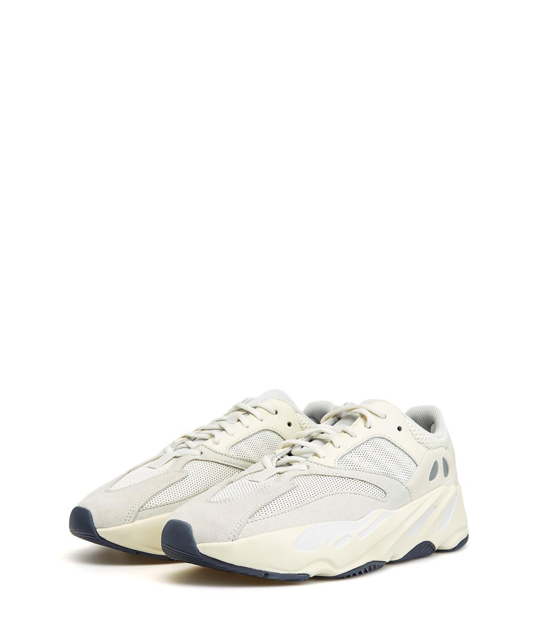 ADIDAS YEEZY Белые текстильные низкие кроссовки / кеды, фото 2