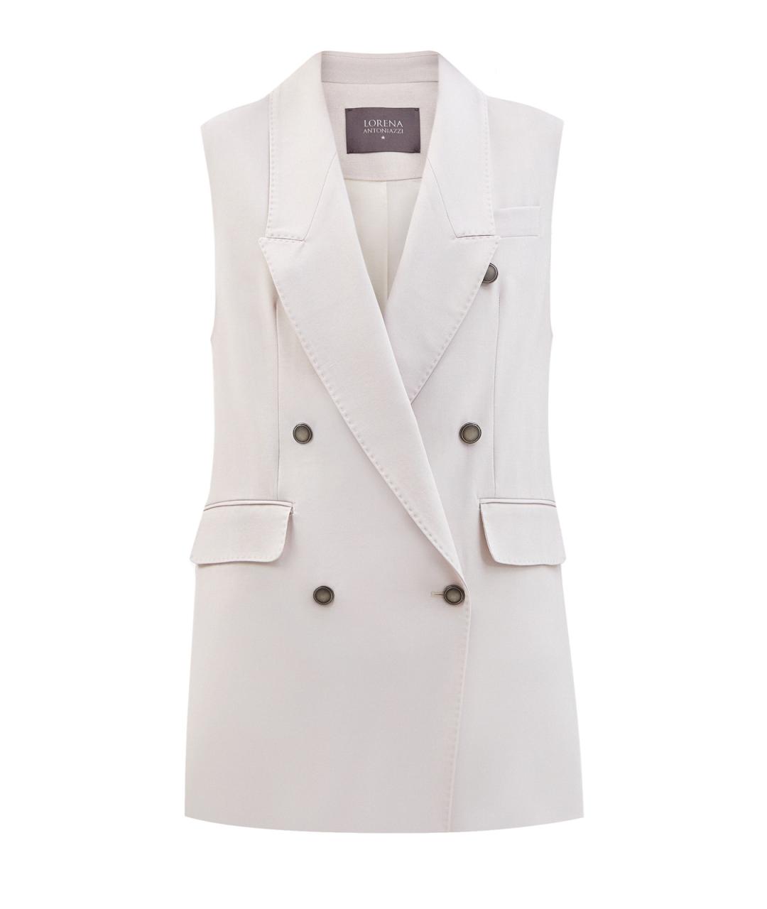 LORENA ANTONIAZZI Бежевый шерстяной жилет, фото 1