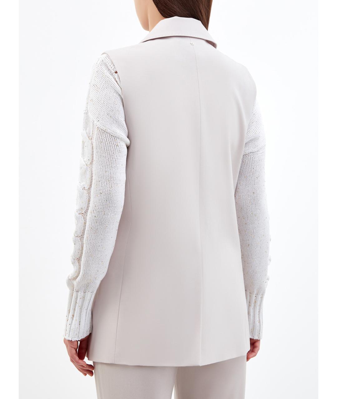 LORENA ANTONIAZZI Бежевый шерстяной жилет, фото 4